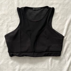 Racerback Black Crop Top